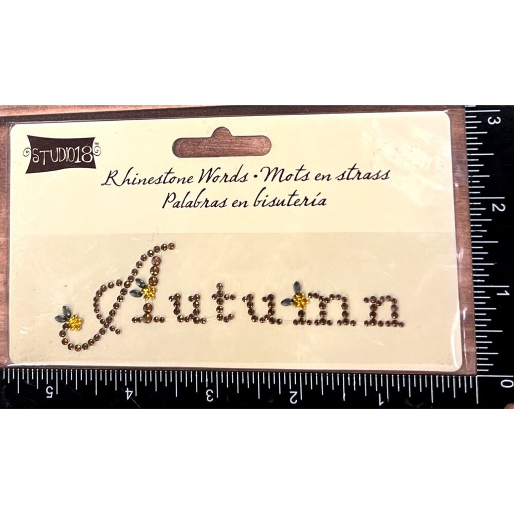 Studio 18 Autumn Days Rhinestone Words Sticker Fall Embellishment
